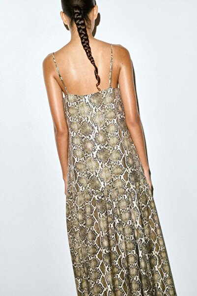 H&M فستان طويل بأشرطة