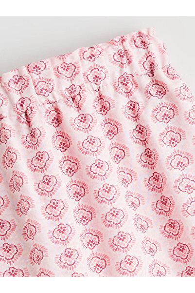 LC Waikiki Lcw Kids Pink Elastic Waist Ruffled Girls' Shorts Skirt