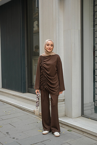 LOCCO Women's Rubber Detail Double Suit Brown