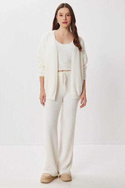 Lovelyİstanbul Soft Textured 3-Piece Bottom-Top Set Lkb0017 Ekru