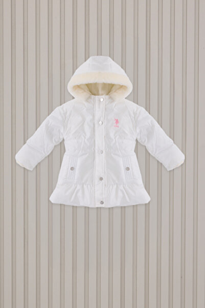 U.S. Polo Assn. Baby Girl White Baby Coat