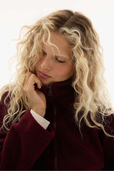 H&M Zip-through teddy sweatshirt