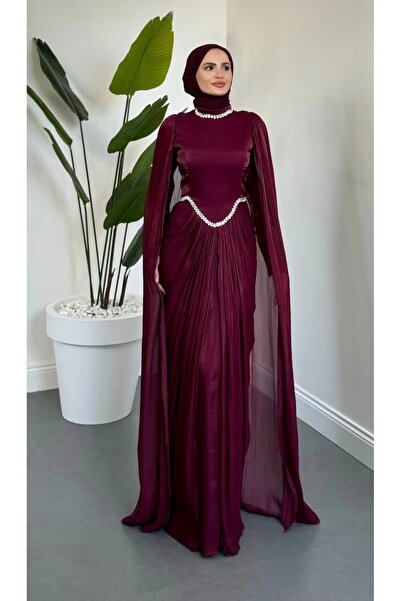 GÜZELLER Jan Jan with Cape Fabric Promise Engagement Wedding Dress Evening Dress