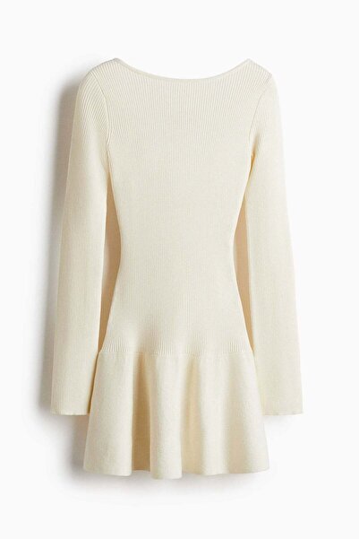 H&M Ribbed flared-skirt dress