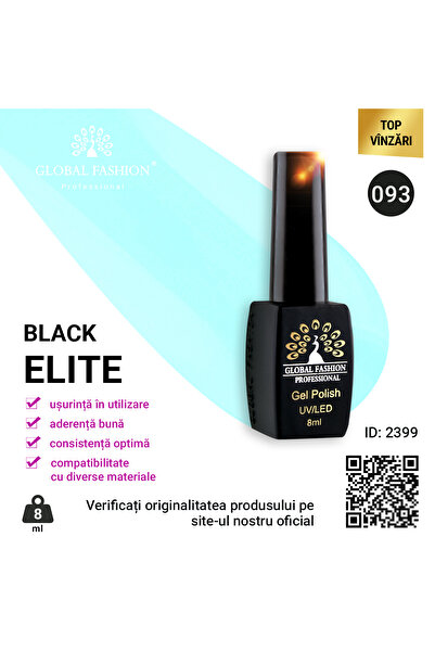 global fashion Set de 4 unități: Oja semipermanenta BLACK ELITE, 8 ml, 093