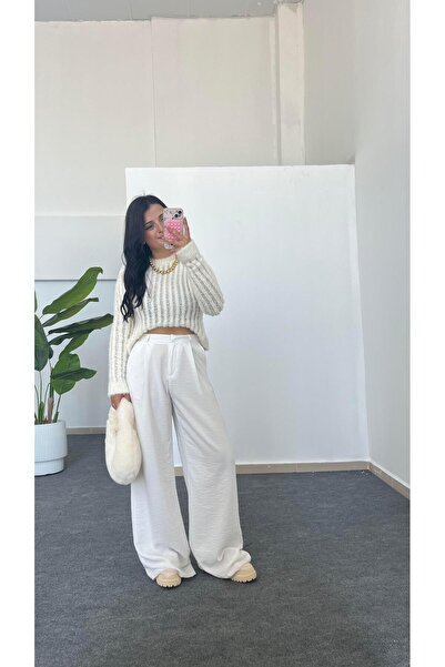 Pera بلوزة محبوكة بليد من هيرا حياكة دانتيل - إكرو