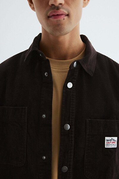 H&M Oversized cotton corduroy shirt