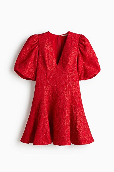 H&M Puff-sleeved dress