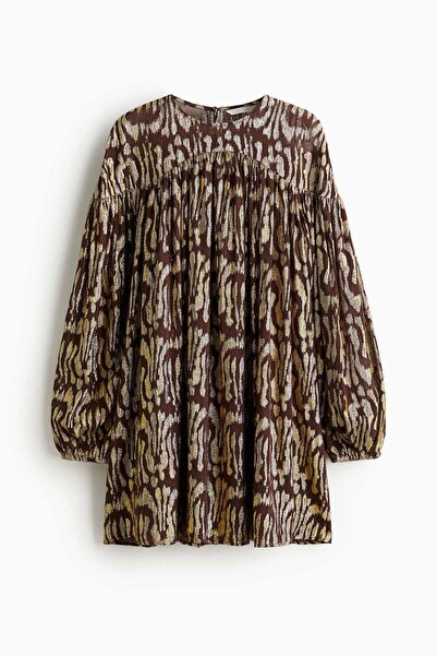 H&M فستان جاكار قصة فضفاضة