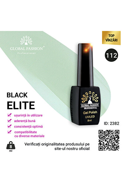 global fashion Set de 4 unități: Oja semipermanenta BLACK ELITE, 8 ml, 112