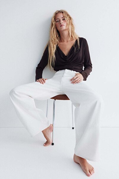 H&M قميص جيرسي ملفوف