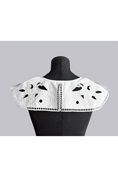 Bumelo Stylish Lace Style Embroidered Collar for Women - Elegant Floral Cutout Design