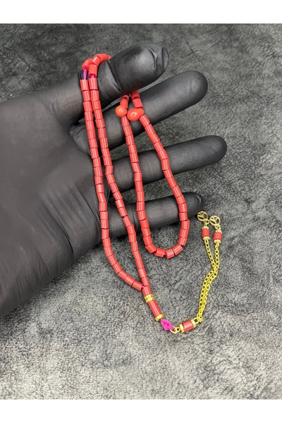 Mos Tespih 99'Luk Bureaucrat Size Original Natural Tunisian Coral Prayer Beads