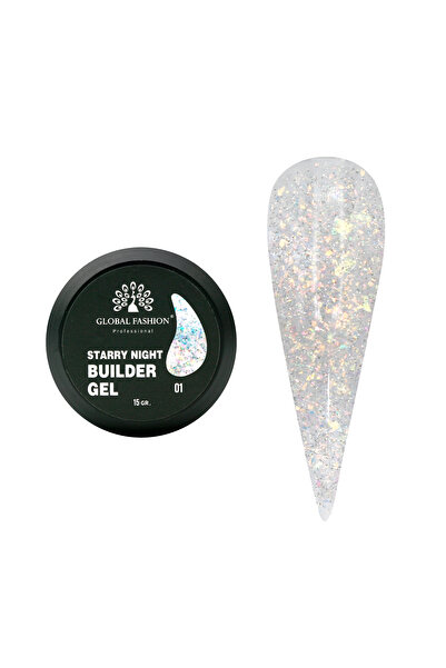 global fashion Gel pentru modelarea unghiilor 15 g, Starry Night Builder Gel, 01