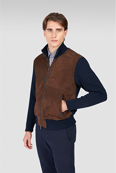 PAUL&SHARK سترة رجالية محبوكة من الكشمير والصوف بسحاب