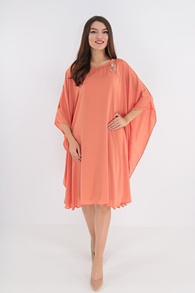 Vanessa Line RO Peach-pink veil dress