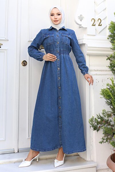 Modamihram Elastic Waist Jeans Ferace Light Blue Msw19228-1