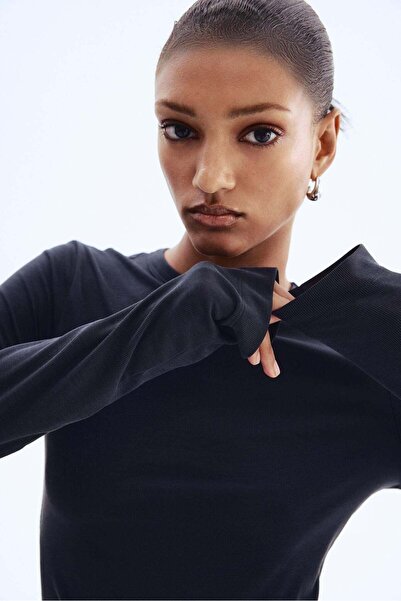 H&M بلوزة من مزيج المودال المضلع