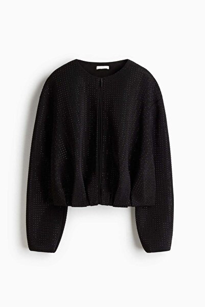 H&M Rhinestone-embellished bomber jacket