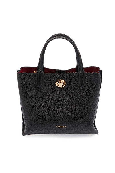 Tergan Siyah Hakiki Deri Kadın El Çantası - S25Y1BC80263-A41