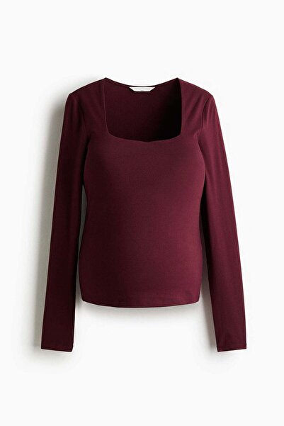 H&M MAMA Square-neck top