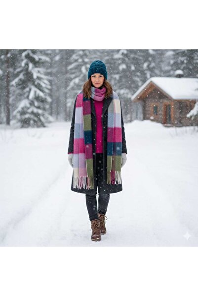 Tradinyom Soft and Warm Feminine Knitwear Neck Scarf in Fashionable Colors – for a Cozy Winter