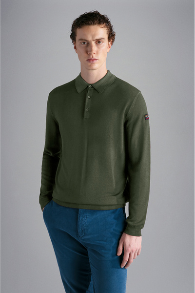 PAUL&SHARK MEN'S WOOLLEN POLO SHIRT