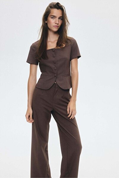 H&M قميص بأزرار أمامية