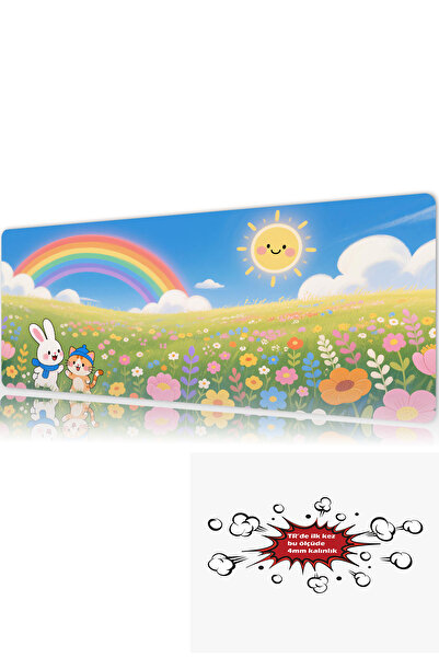 urzuva Sunny Meadow 90x40 4MM Kalınlık (TR'de ilk) Premium Gaming oyuncu mous...