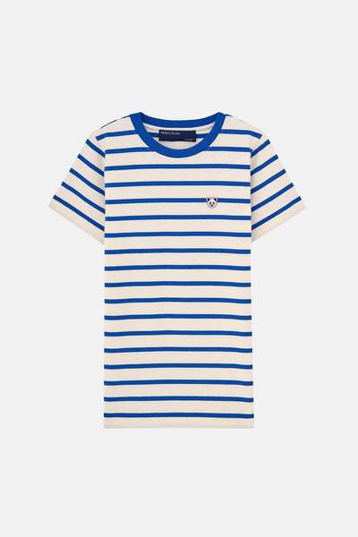 WWF Market Panda Kids Heavyweight T-Shirt - Navy Blue / Ecru