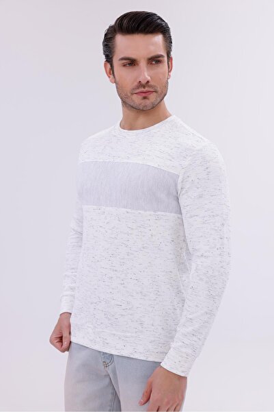 yakamor Men's Zero Collar Front Parted Sweat