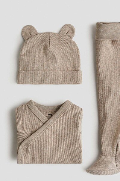 H&M طقم جيرسي قطني مكون من 3 قطع