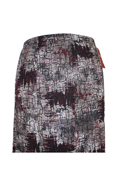 HESNA Women's Ayşen Winter 8-Piece Tan Marbled Cloud Quality Patterned Skirt