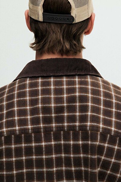H&M Loose Fit Cropped flannel shirt
