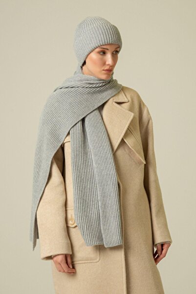 rue material reiat Eșarfă gri de lână