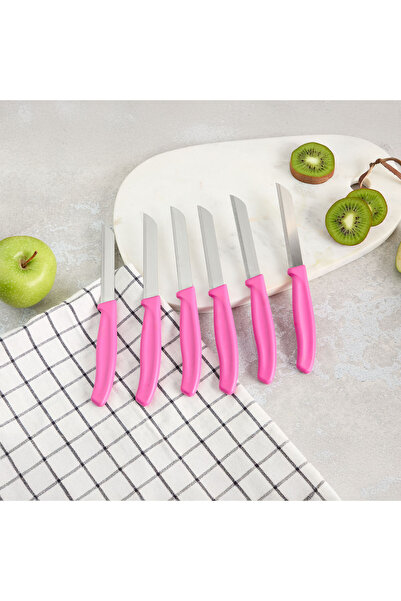 Aryıldız Mira 6 Parça Dişli Meyve Bıçak Seti Fuşya