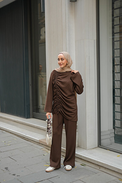 LOCCO Women's Rubber Detail Double Suit Brown