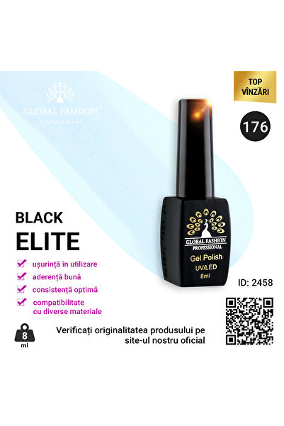 global fashion Set de 4 unități: Oja semipermanenta BLACK ELITE, 8 ml, 176