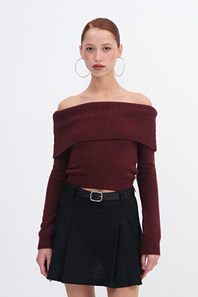 Addax Boat Neck Knitwear Sweater K3452