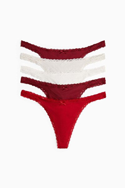 H&M 5-pack cotton tanga thong briefs