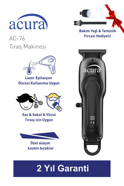 Acura AC-76 Lazer Epilasyon Öncesi Tüm Vücut Tıraş Makinesi