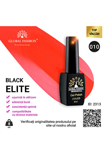 global fashion Set de 4 unități: Oja semipermanenta BLACK ELITE, 8 ml, 010