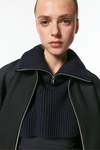 Pull & Bear Fermuarlı örgü yaka