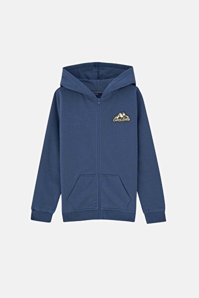 WWF Market Outland Society Soft Fleece Kids Full Zip Hoodie - Blue