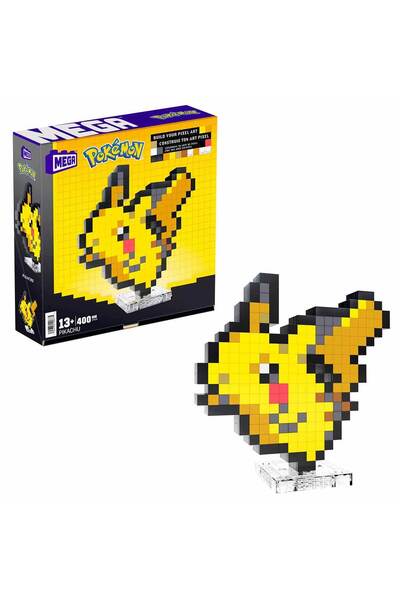 Mega Bloks MEGA Pokemon Pikachu Pixel Sanatı Yapım Seti 400 Parça HTH74