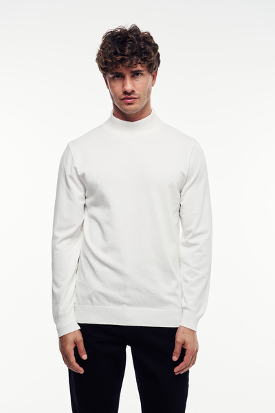 2512 Clothing Unisex Half Turtleneck Knitwear Sweater Mock Neck Basic Winter ...
