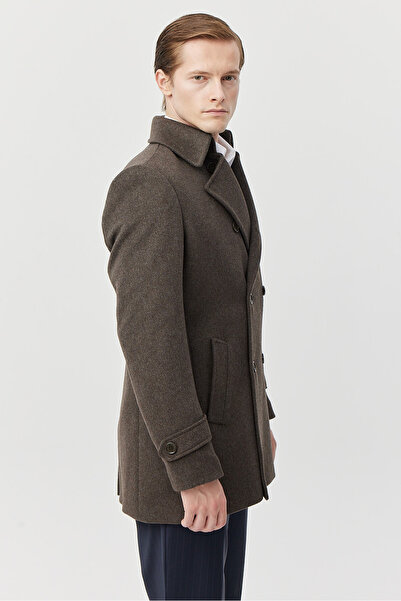 PAULMARK Men's Waist Detailed Short Coat