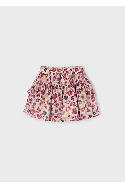 MAYORAL Red Girls' Layered Skirt 4902