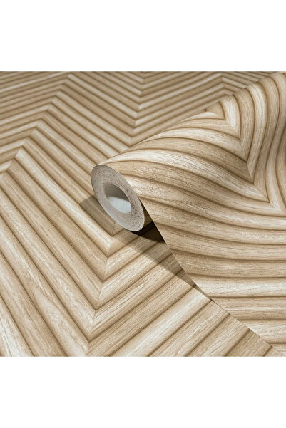 Marburg Parquet-effect wallpaper, wood – Travertino (33376)