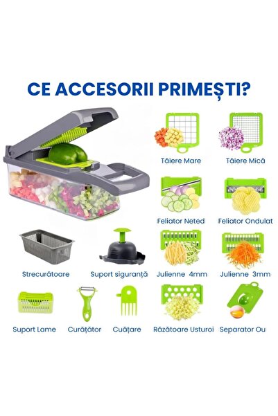 Super MULTIFUNCTIONAL GRATOR WITH 15 ACCESSORIES CUT, SLICE, CHOPPED AND GRATED IN SECONDS